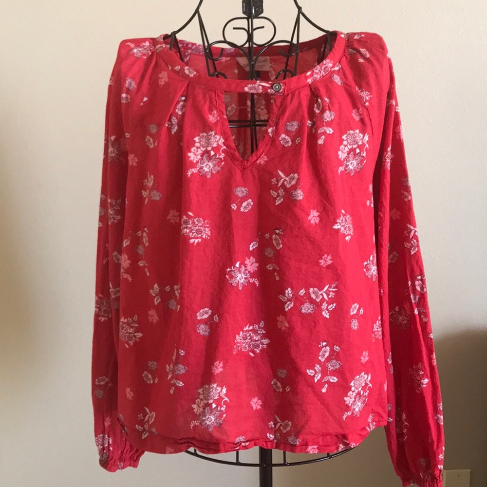 Boho Chic Universal Thread Floral Peasant Blouse